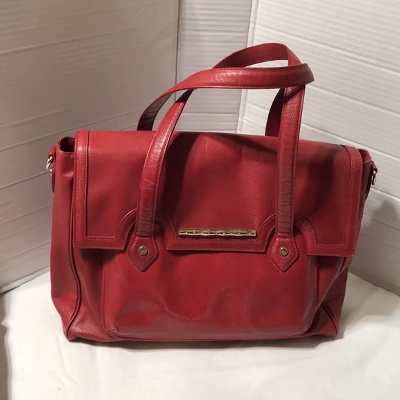 Elaine Turner snake embossed leather satchel/tote bag - Picture 1 of 9